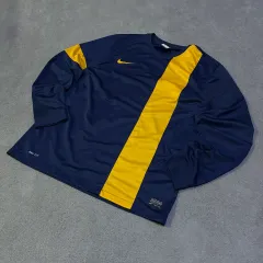 ナイキ ドライフィット 長袖 Tシャツ ネイビー/イエロー XXL
