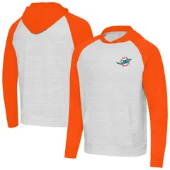 アンティグア メンズ トップス Tシャツ パーカー Mens Antigua GrayOrange Miami Dolphins Urgent Pullover Hoodie Dol Grey グレー