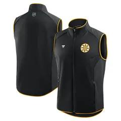 ファナティクス メンズ アウター ジャケット・ブルゾン ベスト Mens Fanatics Black Boston Bruins Authentic Pro Rink FullZip Vest Bsblack ブラック