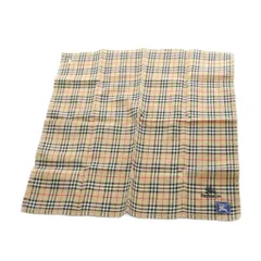 バーバリー BURBERRY ハンカチ スカーフ ノバチェック ロゴ 茶 ブラウン ■GY18 /MQ