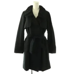 ランバン LANVIN トレンチコート ロング ダブル 38 ブラック /DO ■GY40のサムネイル