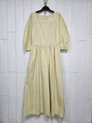 236 スクエアネック ロング丈ワンピース