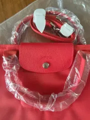 ロンシャン ル プリアージュ レッド ショルダーバッグ + ストラップ