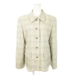 ダックス DAKS ジャケット 11AR ベージュ チェック柄 レギュラーカラー 長袖 /MN22 ■GY60