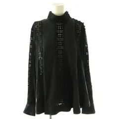 サカイラック sacai luck ブラウス シャツ プルオーバー モックネック レース ハート柄 ブラック /CX ■ECD001のサムネイル