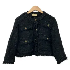 Curensology(カレンソロジー) ジャケット サイズF レディース美品  - 黒×白 長袖/ツイード/ニット/秋/冬