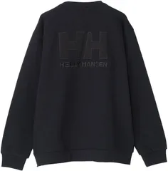 ヘリーハンセン Helly Hansen アウトドア HH LOGO PATCH SWEAT CREW メンズ スウェット 長袖 トップス 裏起毛 秋冬 保温 乾きやすい 部屋着 おでかけ ビッグロゴ リブ袖  HM32572 K ブラック