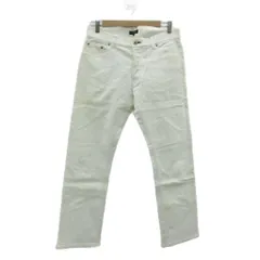 バーバリーブラックレーベル BURBERRY BLACK LABEL カラーパンツ ストレート ロング丈 79 オフホワイト /HO56 ■ECD001