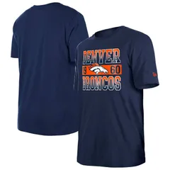ニューエラ メンズ トップス Tシャツ Mens New Era Navy Denver Broncos City Team TShirt Denavy ネイビー