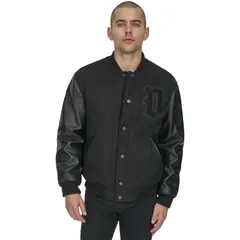 ドッカーズ メンズ アウター ジャケット・ブルゾン Mens DockersR Monogram Varsity Bomber Jacket Black ブラックのサムネイル