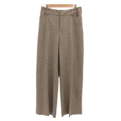 ロートレアモン LAUTREAMONT 美品 ワイドパンツ 40 グレー ブラウン チェック柄 /RG ■GY06