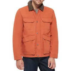 リーバイス メンズ アウター ジャケット・ブルゾン コットン コート Mens LevisR Cotton Canvas Field Coat Orange オレンジ
