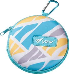 ビュー VIEW スイミング カラビナ付ゴーグルケース メンズ レディース フィットネスゴーグル バッグ スイミングゴーグル 収納ケース 水中めがね 海水浴 プール 川遊び くもり止め収納  VA1304 GR ライトブルー