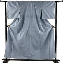 紬 身丈159cm 裄丈63.5cm S 袷 落款 水色 正絹 秀品 【中古】のサムネイル