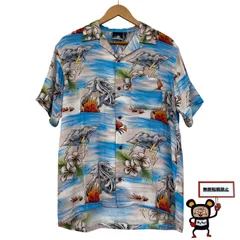 68.LURKING CLASS ALOHA SHIRT BLUE (SKETCHY TANK)【店舗併売品】