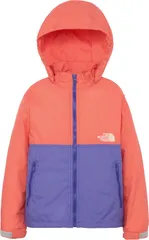 ザ・ノース・フェイス THE NORTH FACE アウトドア コンパクトジャケット Compact Jacket キッズ ジュニア 子供 ウィンドブレーカー アウター 上着 フード取り外し可能 普段使い 外遊び 記名ラベル   LB リビングコーラル×ブルー