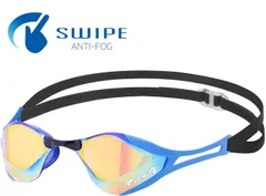 ビュー VIEW スイミング ブレードエフゼロ スワイプ アンチフォグ BladeF ZERO SWIPE 競泳用 スイミングゴーグル レーシング くもり止め ミラータイプ UVカット  V128SAM CBO クリアブルー×オレンジ