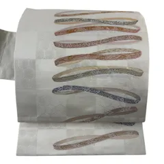 【美品】 名古屋帯 秀品 紐 唐草 箔 クリーム 正絹 【中古】