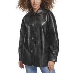 リーバイス レディース アウター ジャケット・ブルゾン ヴィンテージ シャツ レザー フェイクレザー Womens Levis Faux Leather Vintage Collared Shirtのサムネイル