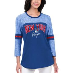 GIII 레이디스 탑스 T셔츠 Womens GIII 4Her by Carl Banks Blue New York Rangers Play The Game 34Sleeve TSh