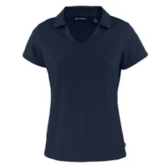 カッターアンドバック レディース トップス Tシャツ Vネック ポロシャツ Cutter Buck Daybreak Eco Recycled Womens Vneck Polo Navy Blue ネイビー