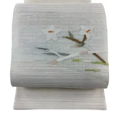 新品正絹名古屋帯　絽 名古屋帯 夏帯 正絹 絽つづれ お仕立てサービス 単衣 夏用 新品 九寸