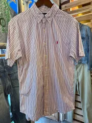 ポロラルフローレン レッドポニー ストライプ 半袖 シャツ