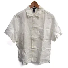 ギャップ 半袖シャツ トップス 無地 リネン100% メンズ Sサイズ ホワイト GAP 【中古】のサムネイル