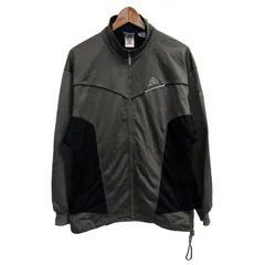 アディダス ジャージ ジャケット アウター ウィンドブレーカー スポーツウエア メンズ Lサイズ 黒×グレー adidas 【中古】