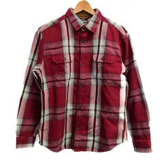エディーバウアー 長袖シャツ トップス フランネルシャツ チェック柄 メンズ Mサイズ 赤×白 Eddie Bauer 【中古】のサムネイル