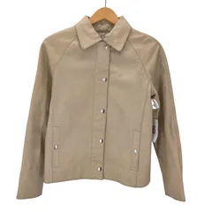 バーバリーブルーレーベル BURBERRY BLUE LABEL Real Lamb Leather Jacket 本革 羊革  リアル ラムレザー スイングトップ ジャケット ブルゾン 比翼 レディース  38