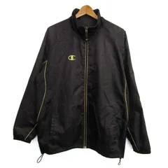 チャンピオン ブルゾン ジャケット アウター ウィンドブレーカー スポーツウエア 大きいサイズ メンズ Oサイズ 黒×黄 Champion 【中古】
