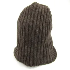 アニエスベー ニットキャップ ニット帽子 ウール フランス製 ブランド レディース 1サイズ ブラウン agnes b. 【中古】