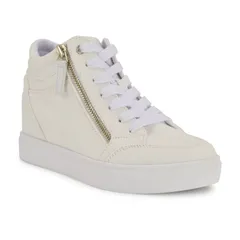 ナインウェスト レディース シューズ スニーカー Nine Westons Womens High Top Wedge Sneakers White ホワイトのサムネイル