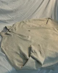 ポロラルフローレン オートミール ハーフジップアップ スウェットシャツ