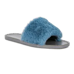 ロンドンラグ レディース シューズ サンダル London Rageese Womens FauxFur Slide Sandals Gray グレー