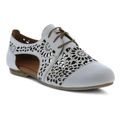スプリングステップ レディース シューズ サンダル レース レザー Spring Step Theone Womens Leather Laceup Shoes White ホワイト