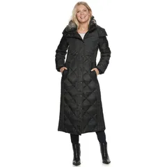 ロンドンフォグ レディース アウター ジャケット・ブルゾン キルティング コート ダウン マキシ Womens TOWER by London Fog Hooded Quilted Puffer Doのサムネイル