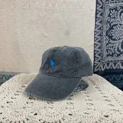 ポロ ラルフローレン ヴィンテージ ピグメント ウォッシュ ブラックデニム ボールキャップ 帽子