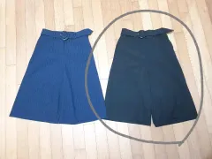 ベルト ワイド スラックス 7分 (ブラック)