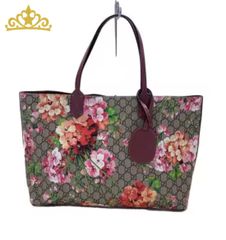 GUCCI GGブルームス 花柄 リバーシブル トートバッグ レディース