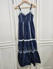 LIZ LISA デニム レイ ロング丈ワンピース