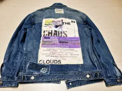 GUESS ハンドウォッシュ バッグパッチ デニムジャケット ユニセックス ポール1305