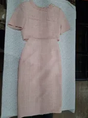 eeyouピンク ツイード セットアップ(m)