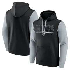 ファナティクス メンズ トップス Tシャツ パーカー Mens Fanatics BlackSilver Las Vegas Raiders Outline Pullover Hoodie Lvr Black ブラック