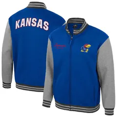コロシアム メンズ アウター ジャケット・ブルゾン Mens Colosseum Royal Kansas Jayhawks AmbiTurner FullZip Varsity Jacket Kns Blue ブルー