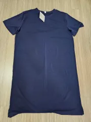 ネイビー 半袖 ロング ONE PIECE