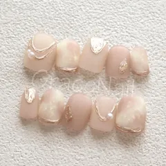 No.2301 現品販売！ネイルチップ　ニュアンス/ベージュ/マット