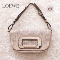 LOEWE ワンショルダーバッグ PVC レザー アナグラム ピンク - メルカリ