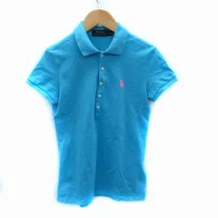 ポロ ラルフローレン POLO RALPH LAUREN ポロシャツ 半袖 ポロカラー ポニー刺繍 S 水色 ライトブルー ピンク 211505654039 /SM5 IBO83